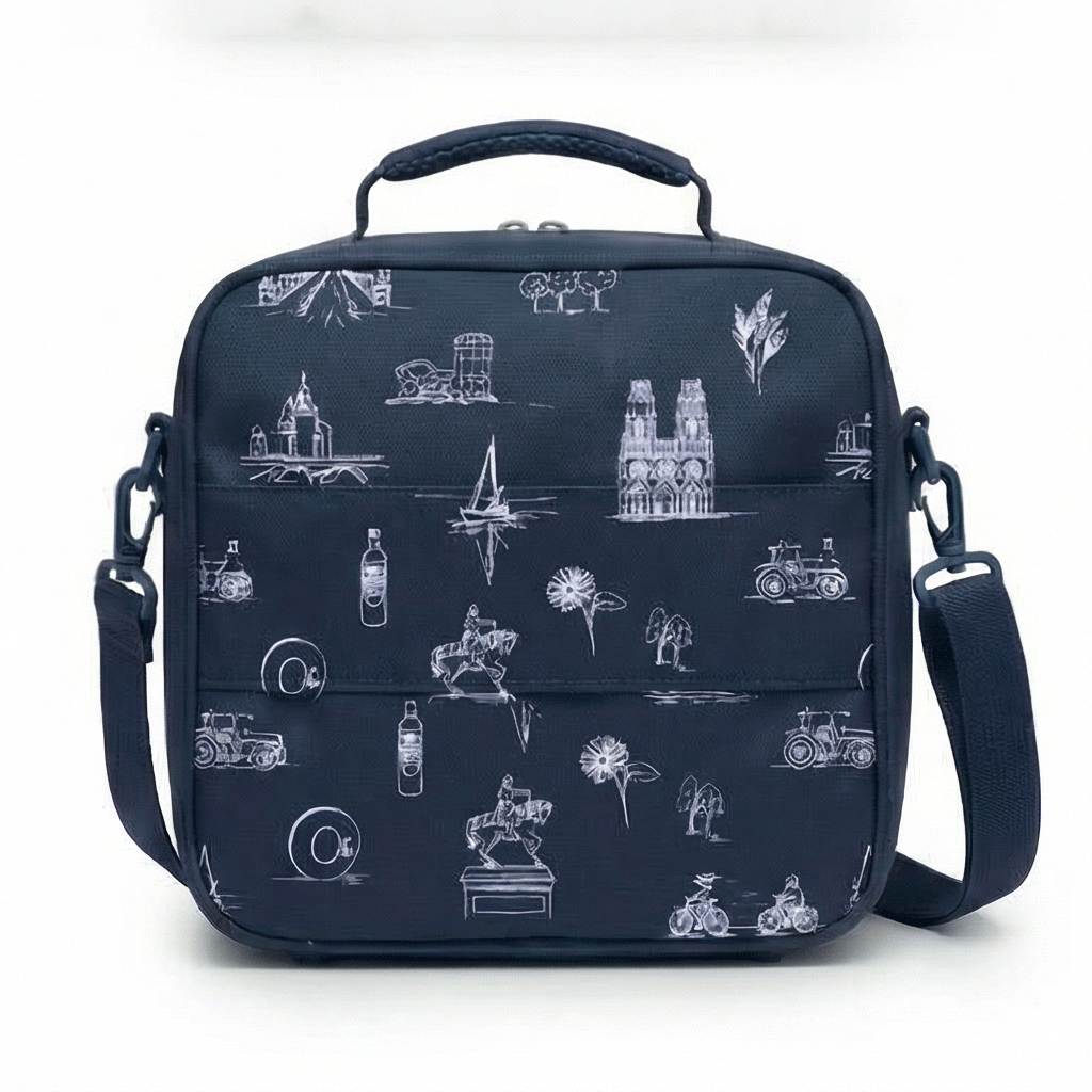 blue Paris lunch bag