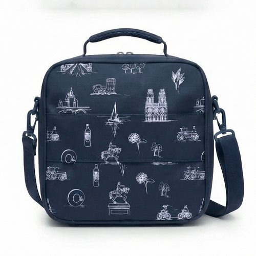 blue Paris lunch bag